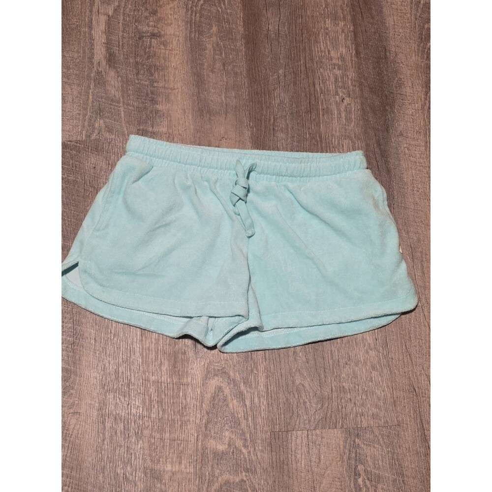 Simply Southern Pull-on Shorts Midi Lounge Pockets Large Lg L Women's Green Aqua